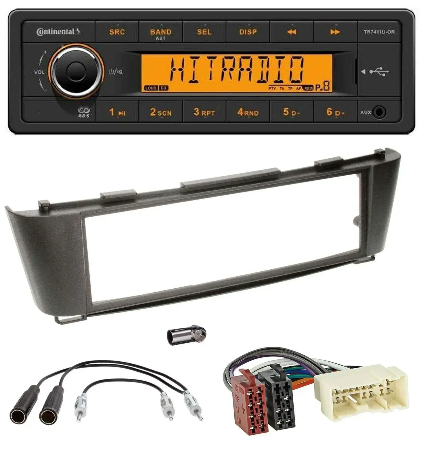 Continental 1DIN USB AUX MP3 Autoradio für Nissan Almera (ab 2003)