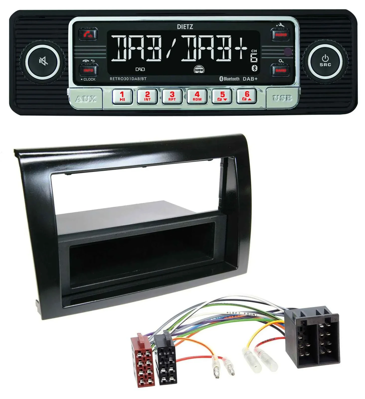 Dietz USB DAB MP3 Bluetooth Autoradio für Fiat Bravo (ab 2007)