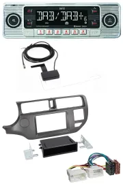 Dietz Bluetooth USB MP3 DAB Autoradio für Kia Rio UB 2011-2014 anthrazit