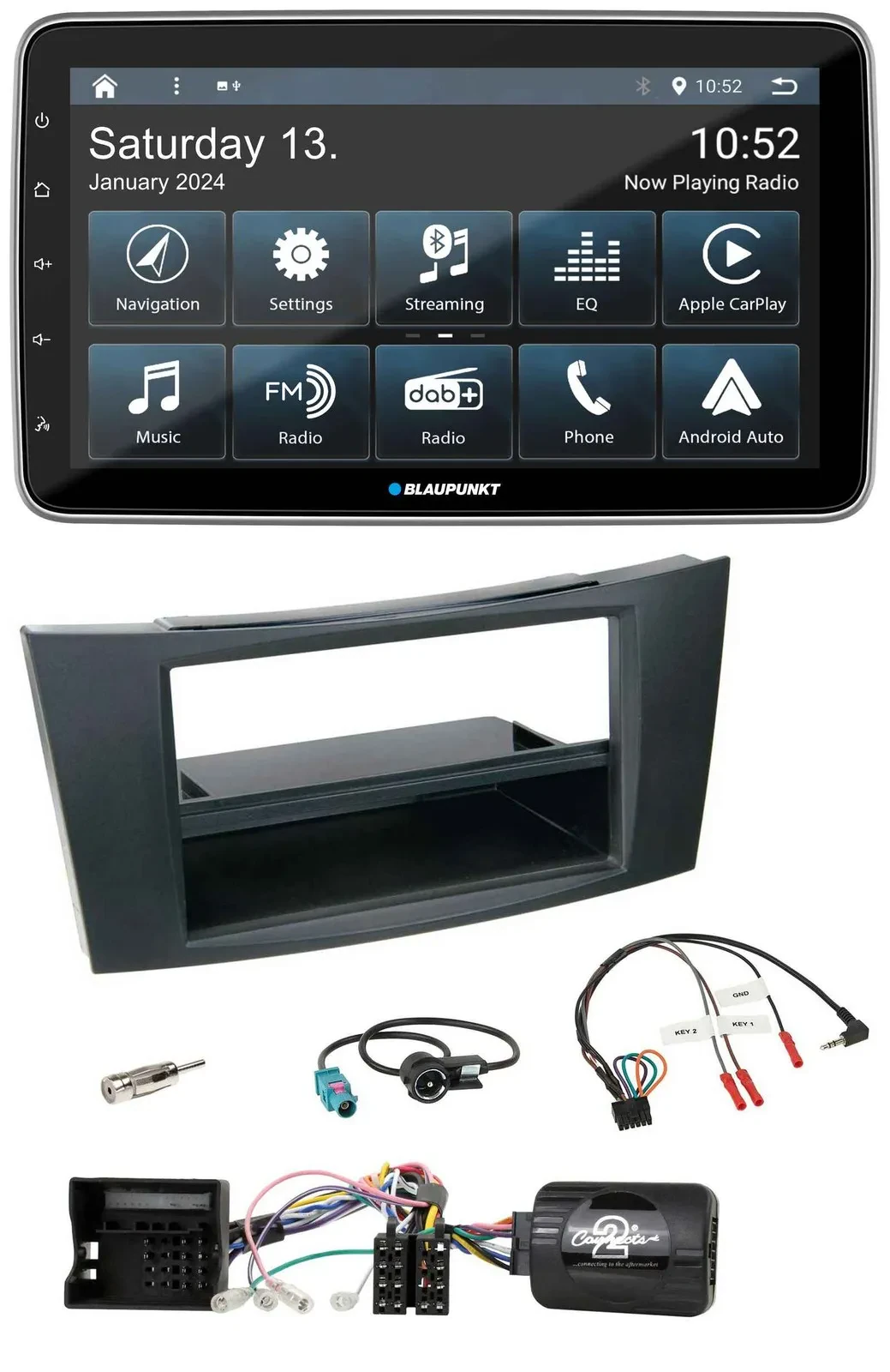Blaupunkt USB DAB SD Lenkrad Bluetooth Autoradio für Mercedes E-Klasse 2002-2008