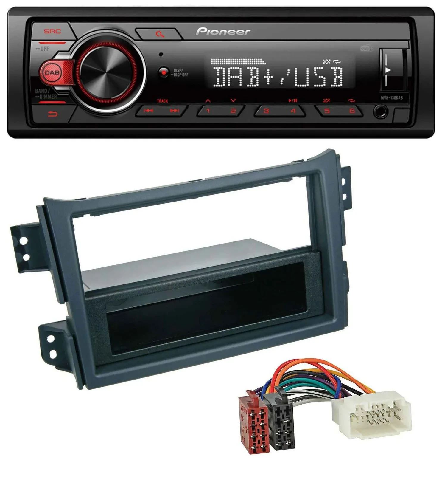 Pioneer MP3 1DIN DAB USB AUX Autoradio für Opel Agila B 2008-2014 Suzuki Splash