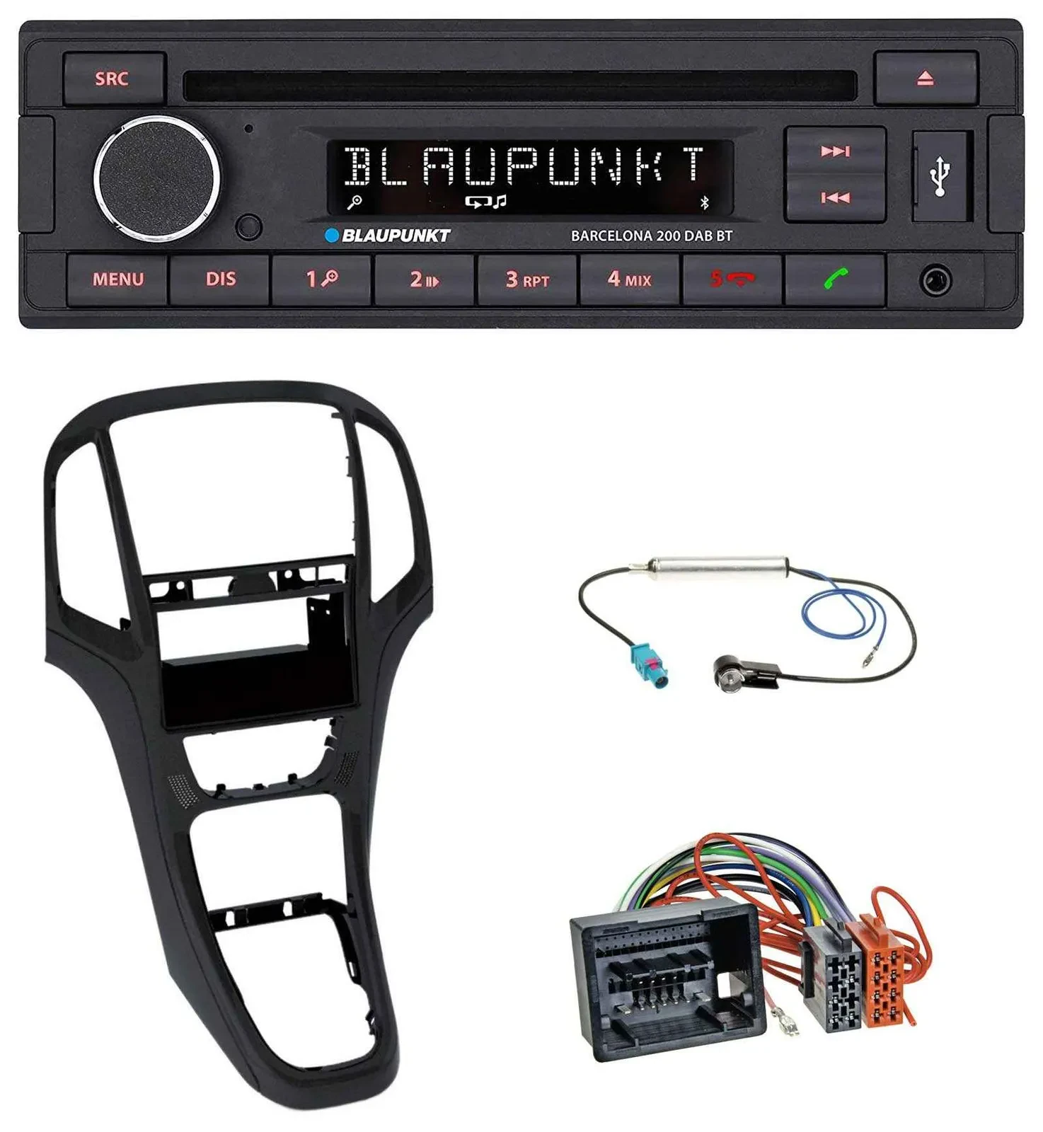 Автомагнитола для Opel Astra J с 2009 Blaupunkt USB DAB CD Bluetooth MP3 черный