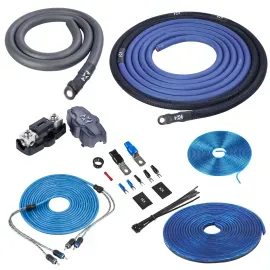 Комплект проводов для усилителя NVX NKIT02 1/0 Gauge CCA, 2-канальный (набор)