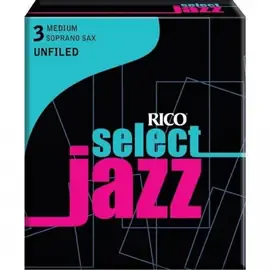 Трость для саксофона сопрано RICO Select Jazz RRS10SSX3M