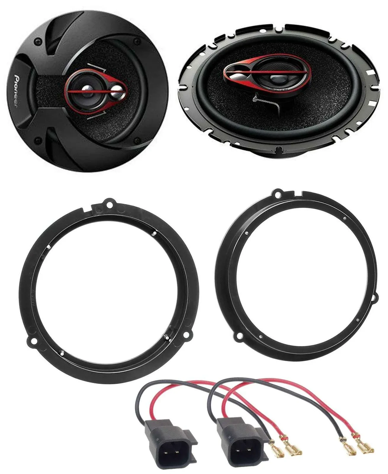 Pioneer 3-Wege 250Watt 16,5cm Lautsprecher für Ford Fiesta Focus Ka Tür Front He