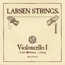 Larsen Strings Original Cello A String 44 Size, Medium Steel, Ball End