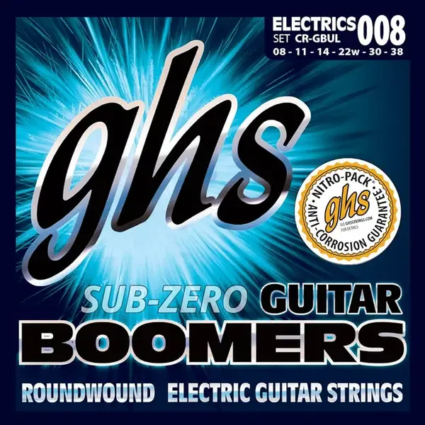 Струны для электрогитары GHS Strings CR-GBUL Sub-Zero Boomers 8-38