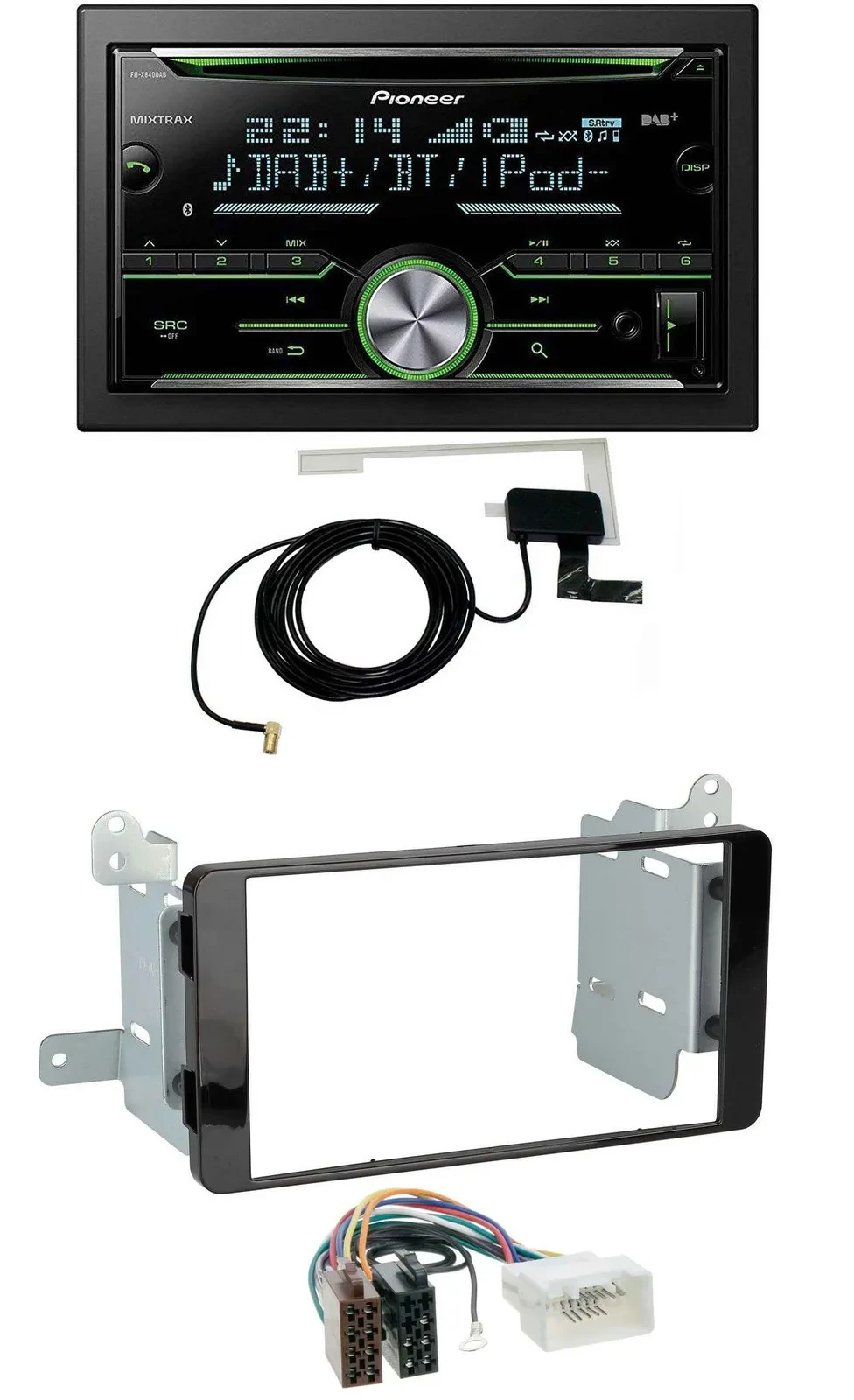 Автомагнитола для Fiat Fullback, Mitsubishi L200 Pioneer 2DIN, CD, USB, MP3, Bluetooth, DAB