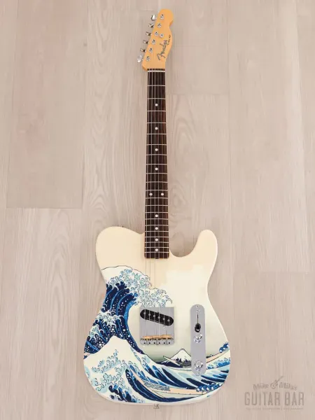 Электрогитара Fender Japan Art Canvas Esquire S Katsushika Hokusai The Great Wave w/case Japan 2024