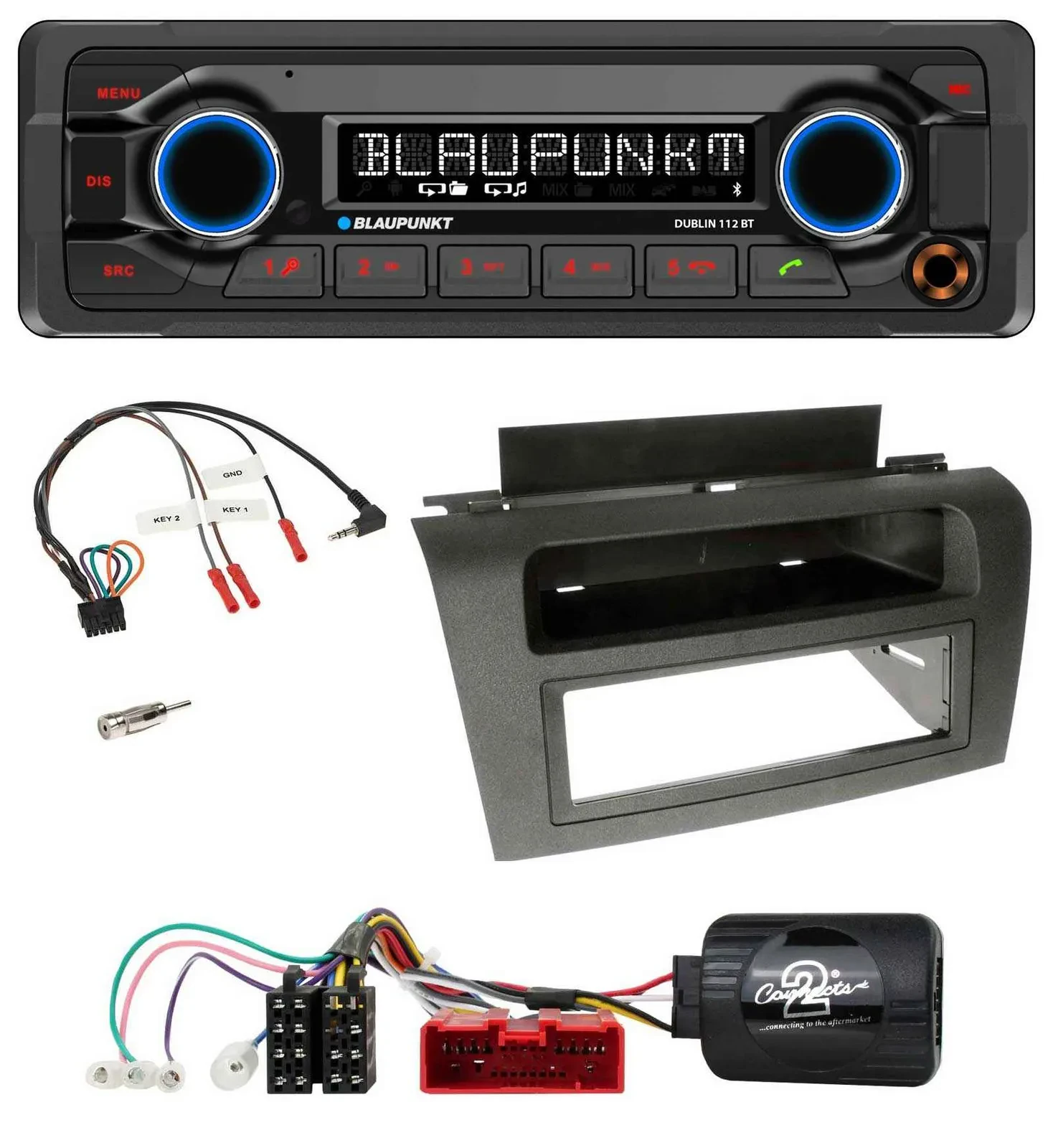 Blaupunkt MP3 Bluetooth USB Lenkrad Autoradio für Mazda 3 (2003-2009)