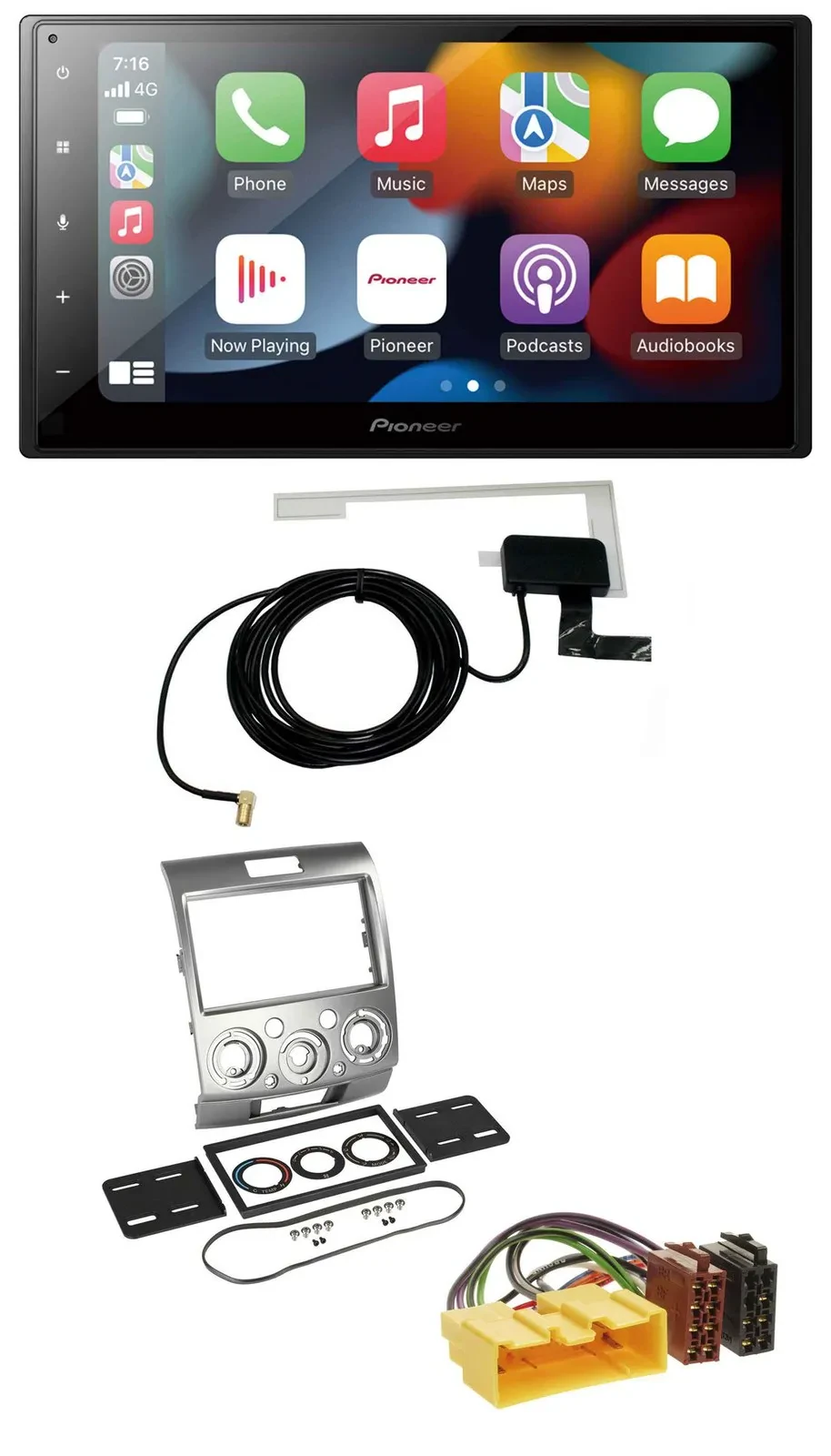 Автомагнитола для Ford Ranger (2007–2011) Pioneer 2-DIN, MP3, USB, Bluetooth, DAB