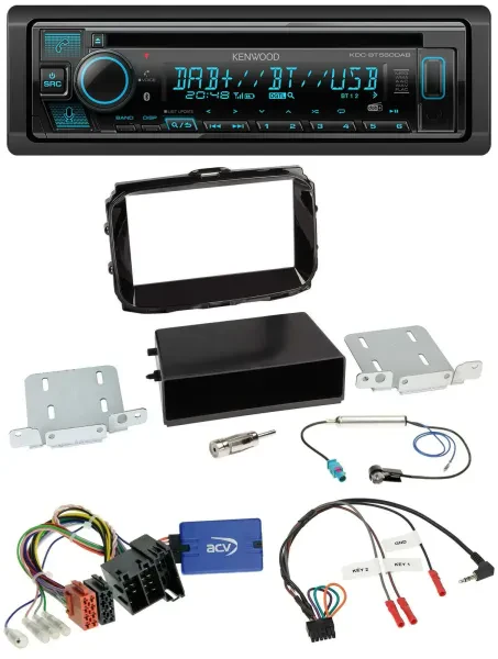 Kenwood Bluetooth DAB CD Lenkrad USB Autoradio für Alfa Romeo Giulietta 13-21 IS