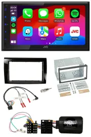 JVC Bluetooth 2DIN Lenkrad DAB USB Autoradio für Fiat Bravo 2007-2014
