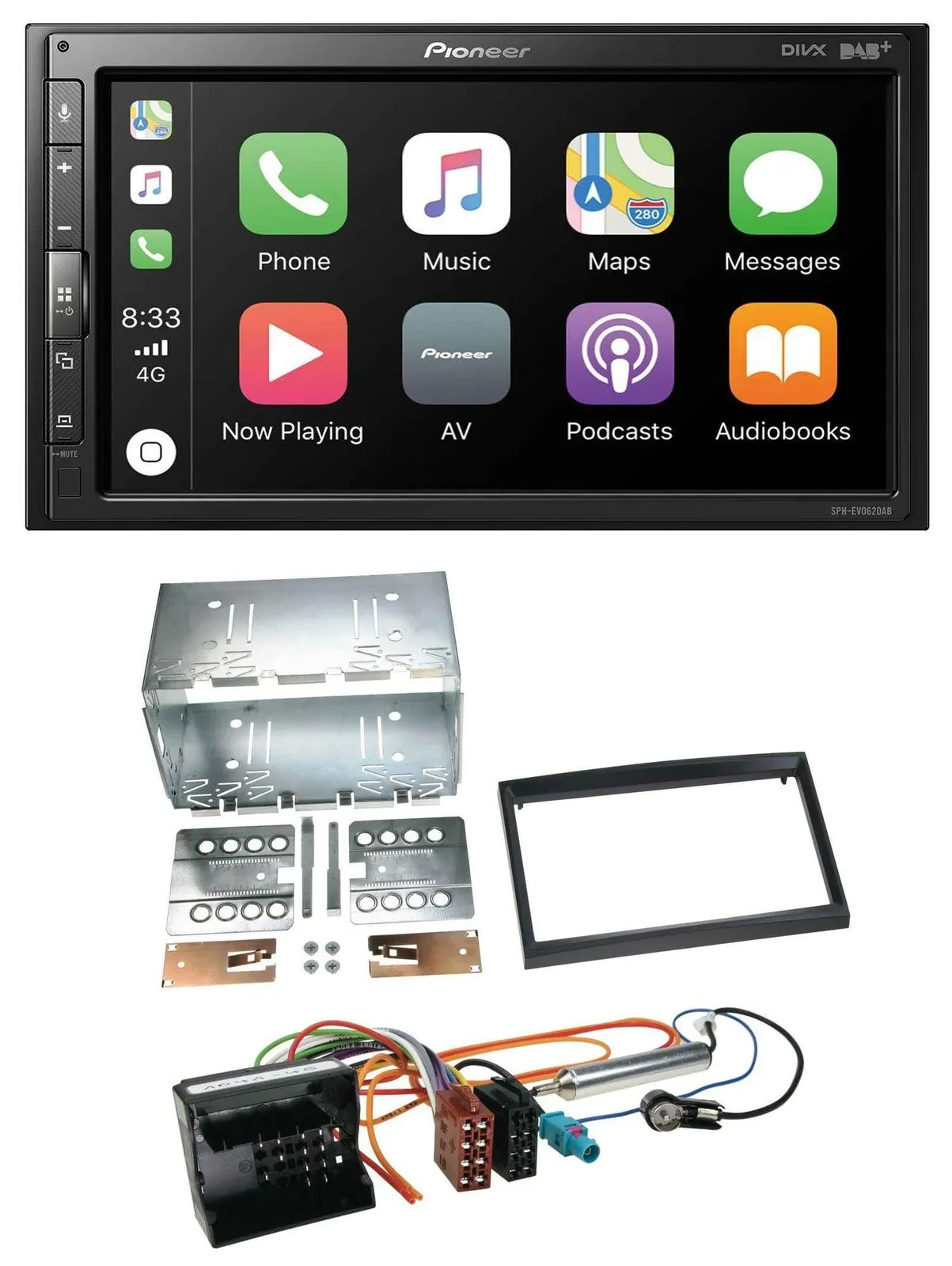 Pioneer USB MP3 DAB 2DIN Bluetooth Autoradio für Citroen Berlingo C2 C3 Jumpy Pr