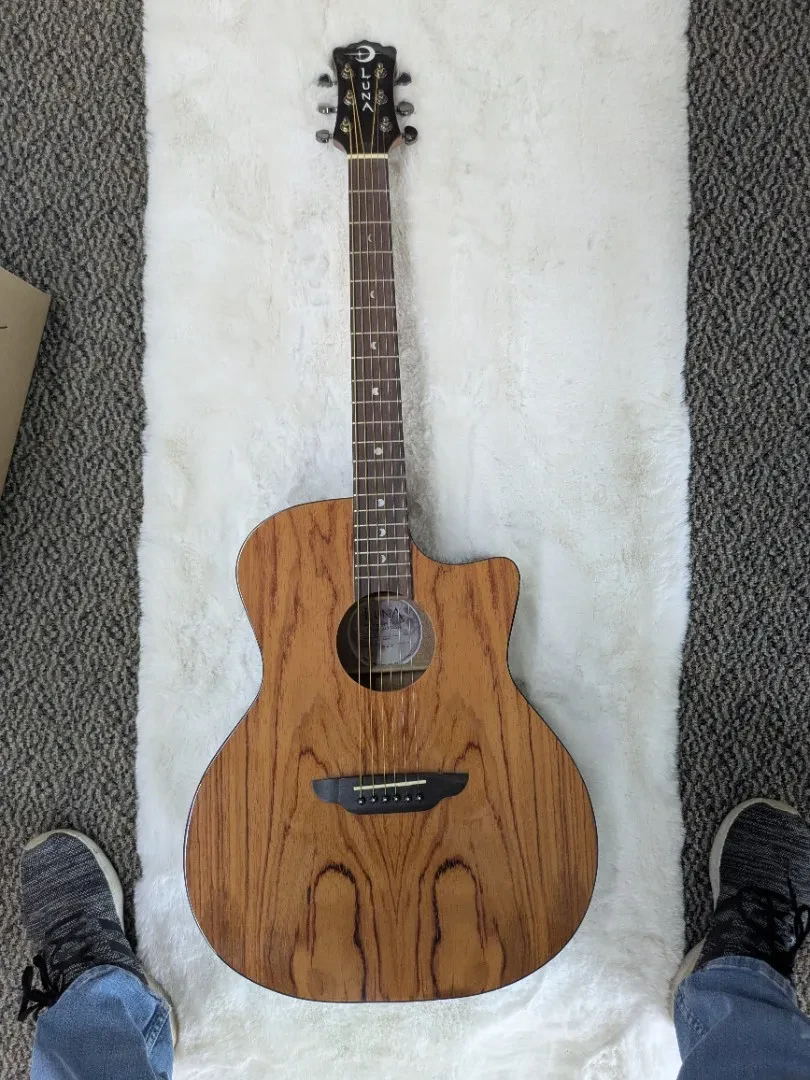 Luna Guitars Luna Gypsy Bubinga Grand Auditorium Acoustic Guitar - Prototype Sample