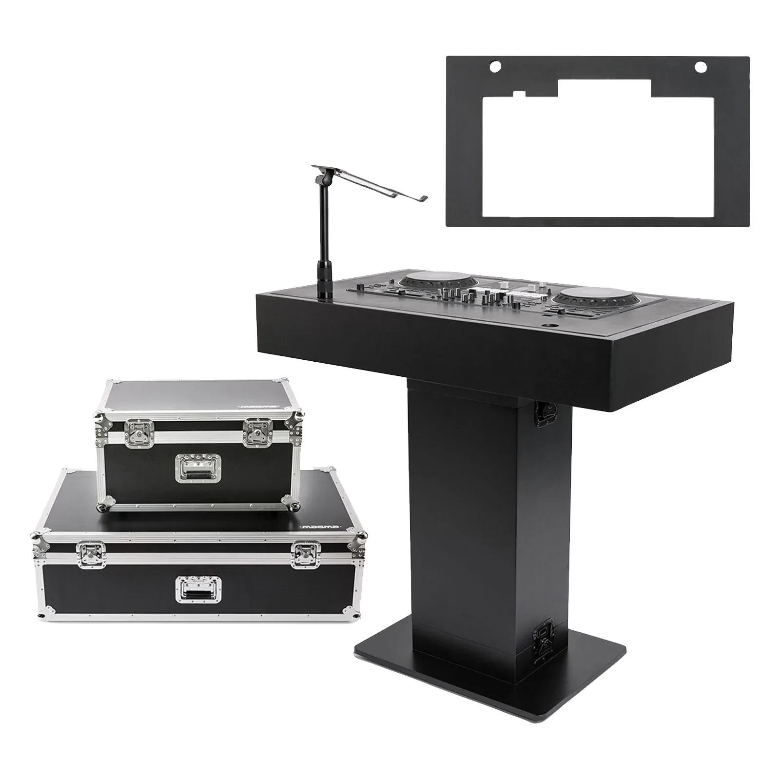 Magma MGA50000 Black DJ Podium with Pioneer DJ XDJ-RX3 Faceplate Pack
