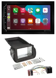 ESX 2DIN DAB USB MP3 Bluetooth Autoradio für Citroen Nemo Fiat Fiorino Peugeot B