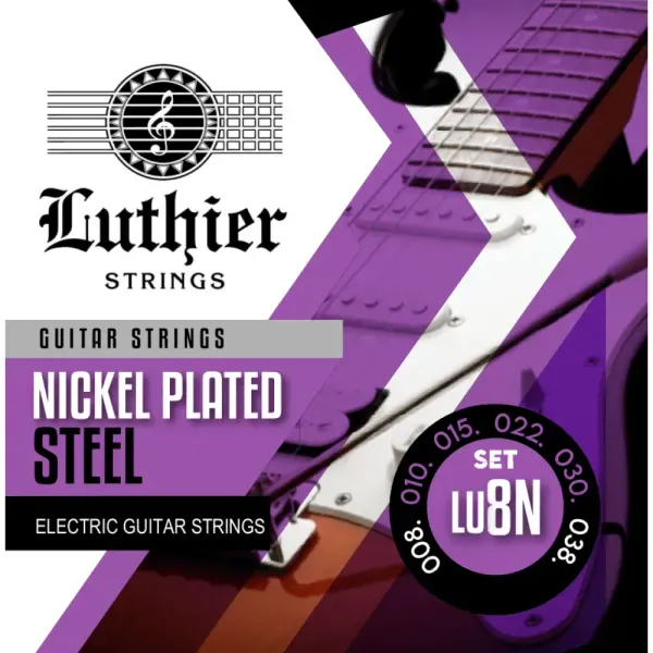 Струны для электрогитары Luthier LU-8N Nickel Plated 8-38