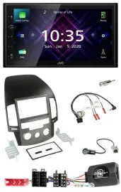 Автомагнитола JVC 2 DIN, Bluetooth, USB, DAB для Hyundai i30 (с 2009)