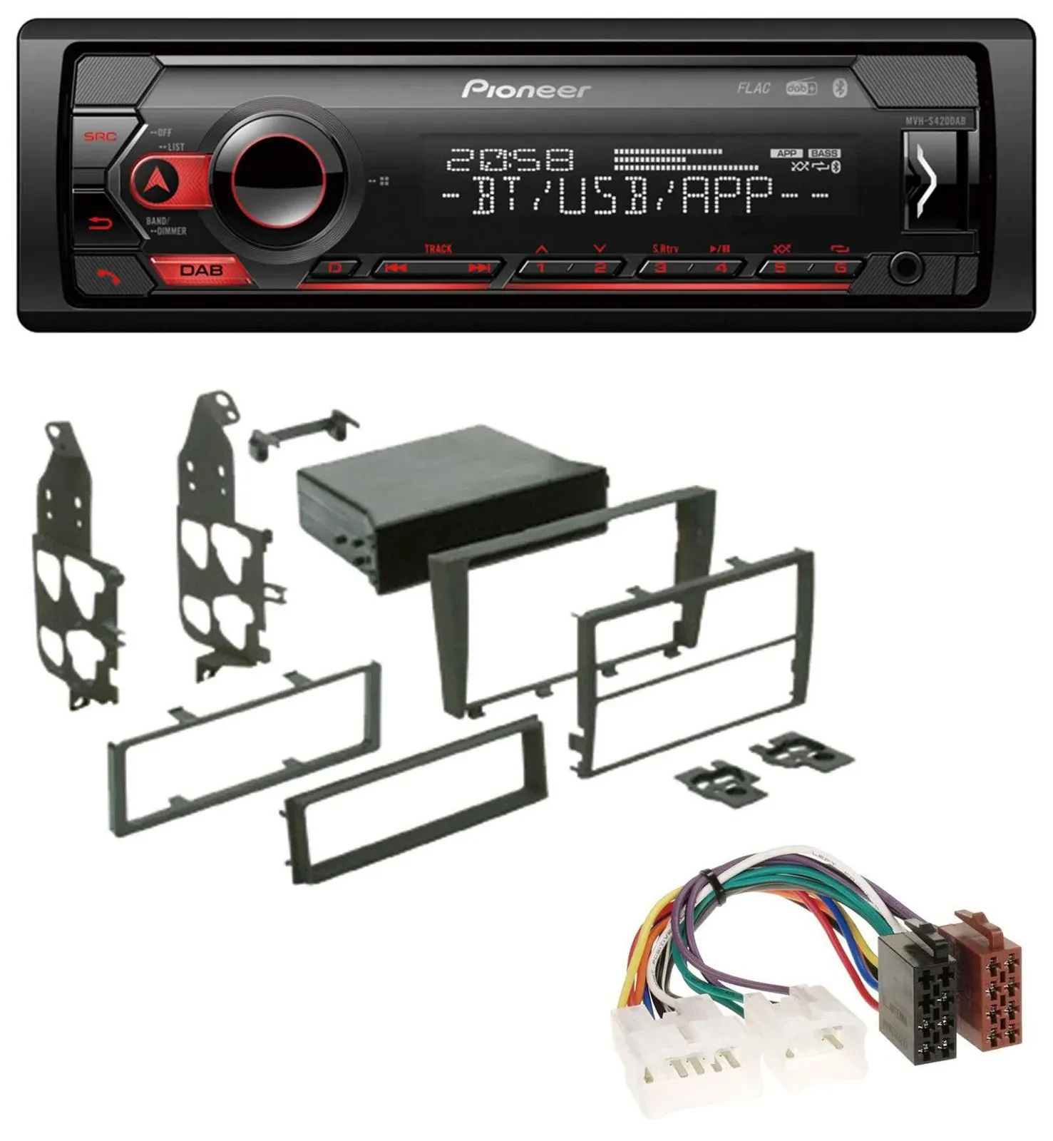Pioneer MP3 USB DAB Bluetooth Autoradio für Lexus IS 300 (XE1, 2001-2005)