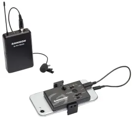 Микрофонная радиосистема Samson Quad Wireless Lavalier System, цифровая, 2,4 ГГц, 4 петличных микрофона, для ноутбука, iPhone и Android