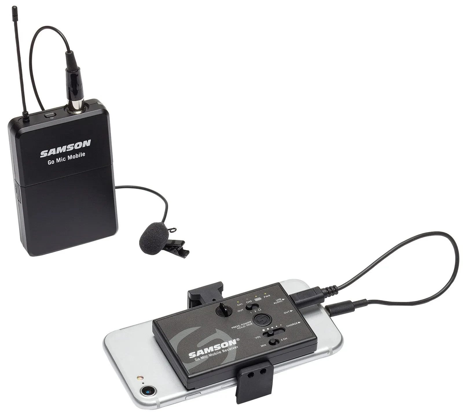 Микрофонная радиосистема Samson Quad Wireless Lavalier System, цифровая, 2,4 ГГц, 4 петличных микрофона, для ноутбука, iPhone и Android