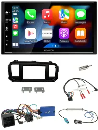 Kenwood DAB USB Bluetooth 2DIN Lenkrad Autoradio für Citroen Spacetourer Jumpy o