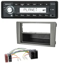 Continental USB MP3 AUX 1DIN Autoradio für Iveco Daily (06-14) dunkelgrau