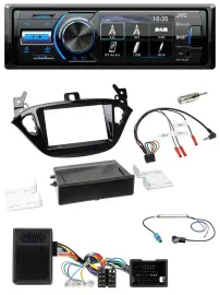 JVC Bluetooth Lenkrad USB DAB Autoradio für Opel Adam ab 2013 Corsa E Ablage