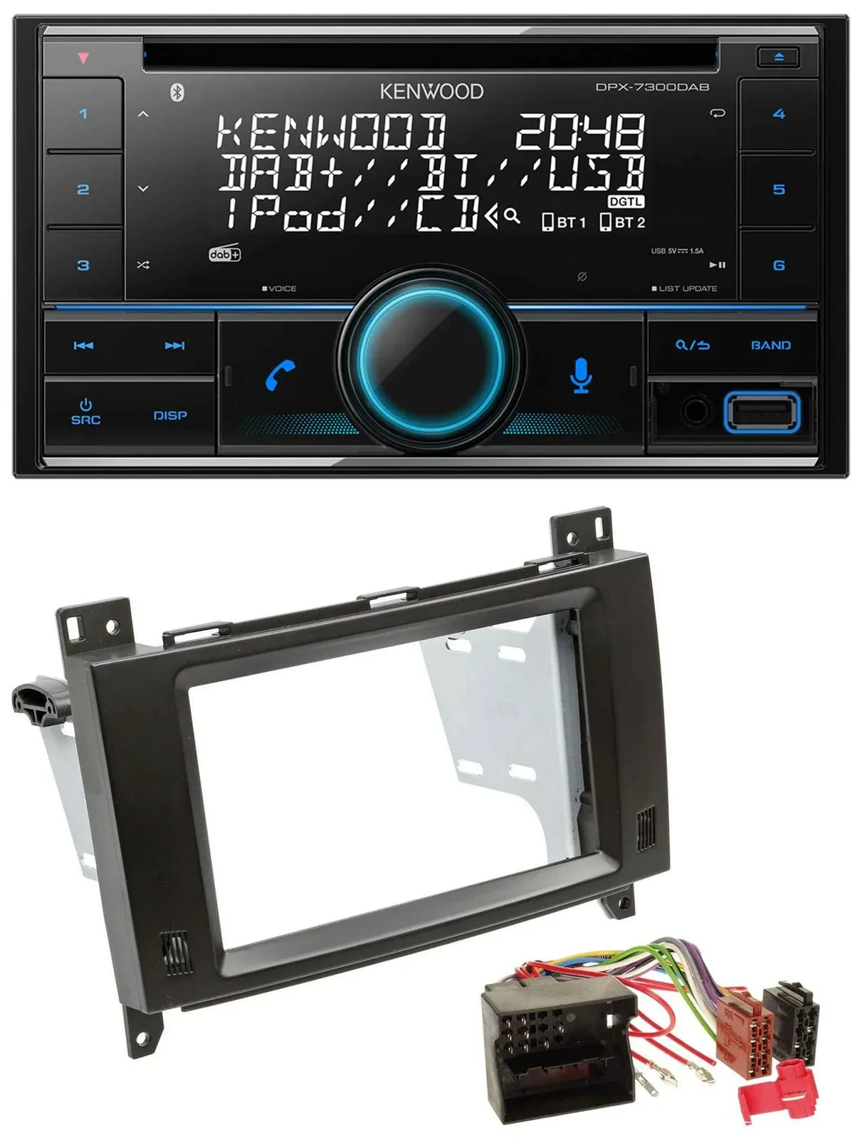 Kenwood CD 2DIN DAB USB MP3 Bluetooth Autoradio für Mercedes B- A-Klasse 04-12 s