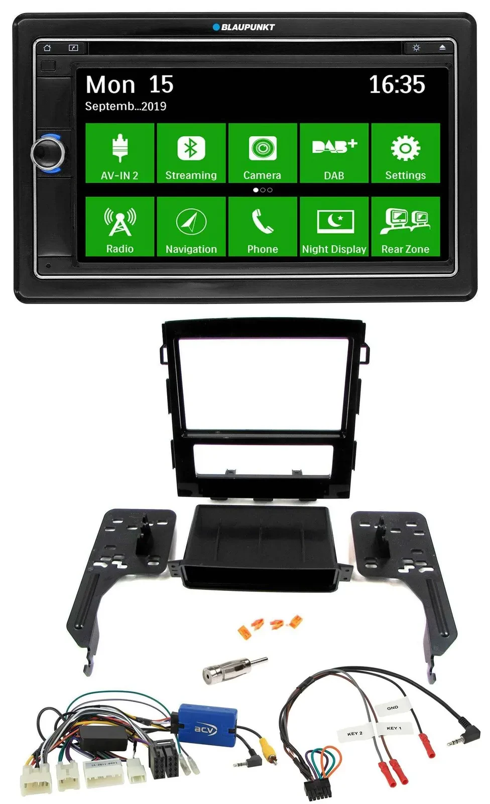 Blaupunkt Bluetooth 2DIN Lenkrad DAB USB TMC Navigation für Subaru Impreza ab 20