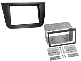 Einbaurahmen Set Doppel DIN Autoradio für Seat Altea Toledo schwarz