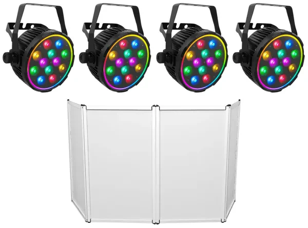 Светодиодный прибор Chauvet DJ SlimPAR Pro Pix RGBAW+UV LED DMX с фасадом (4 штуки)