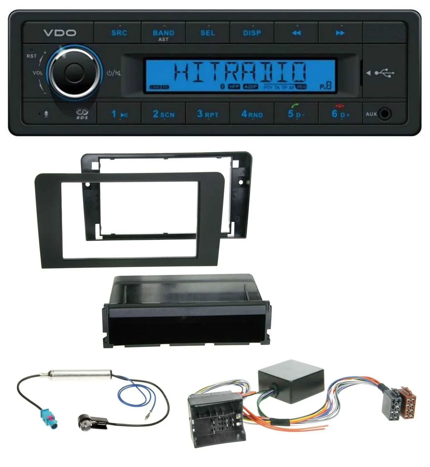VDO AUX Bluetooth USB MP3 Autoradio für Audi A3 8P 06-12 Symphony Infinity Aktiv