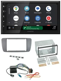 Kenwood DAB Bluetooth USB MP3 2DIN Autoradio für Seat Ibiza ab 08 conemaragrau