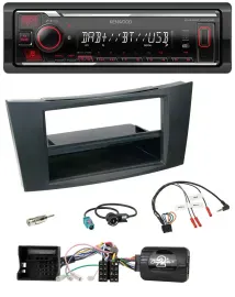 Автомагнитола Kenwood Bluetooth USB DAB, для Mercedes CLS/E‑Class (2002–2008), совместима с кнопками на руле