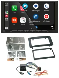 JBL MP3 DAB Bluetooth USB 2DIN Autoradio für VW Touareg T5 Caravelle Multivan 02