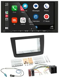 JBL USB 2DIN MP3 Bluetooth AUX Autoradio für Alfa Romeo Mito 08-14 955 ISO schwa