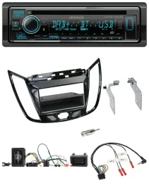 Kenwood Lenkrad Bluetooth DAB USB CD Autoradio für Ford C-Max Kuga Klavierlack s