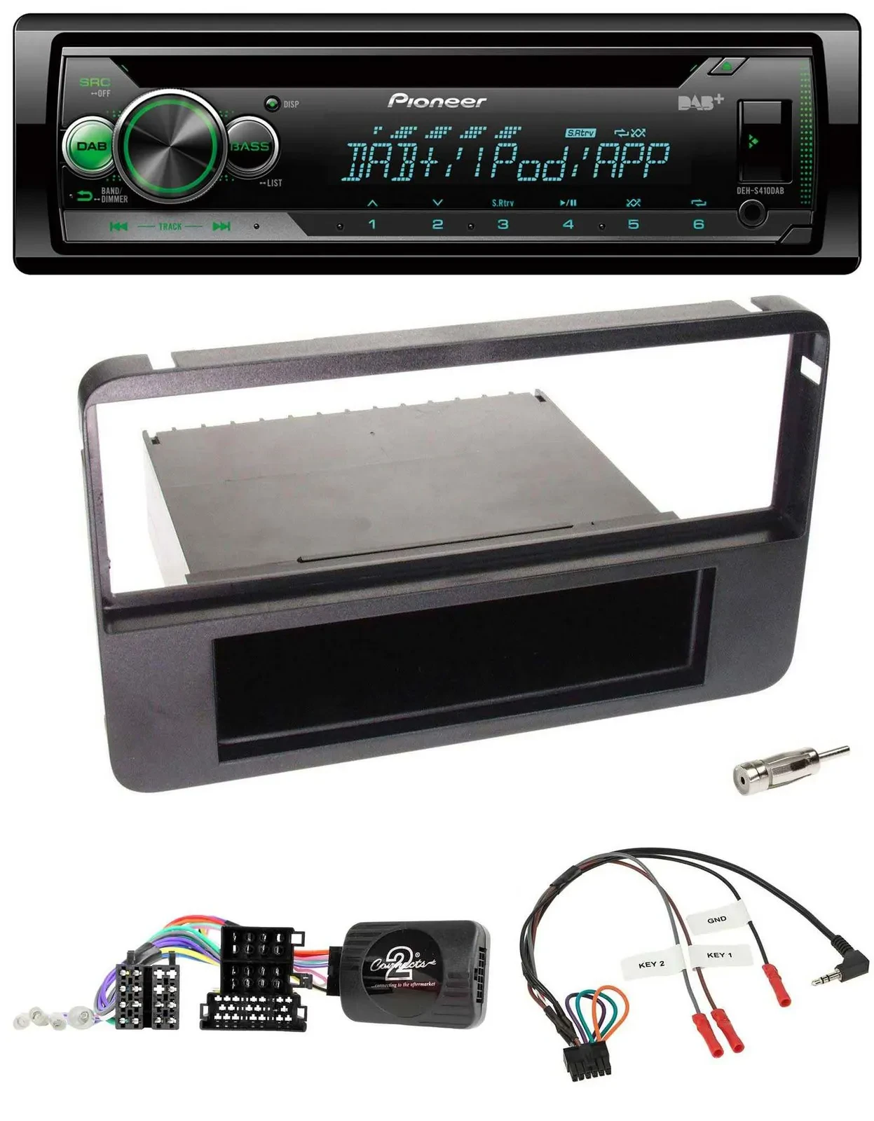 Автомагнитола для Alfa Romeo 159/Brera/Spider Pioneer CD, USB, MP3, DAB, совместимая с управлением на руле