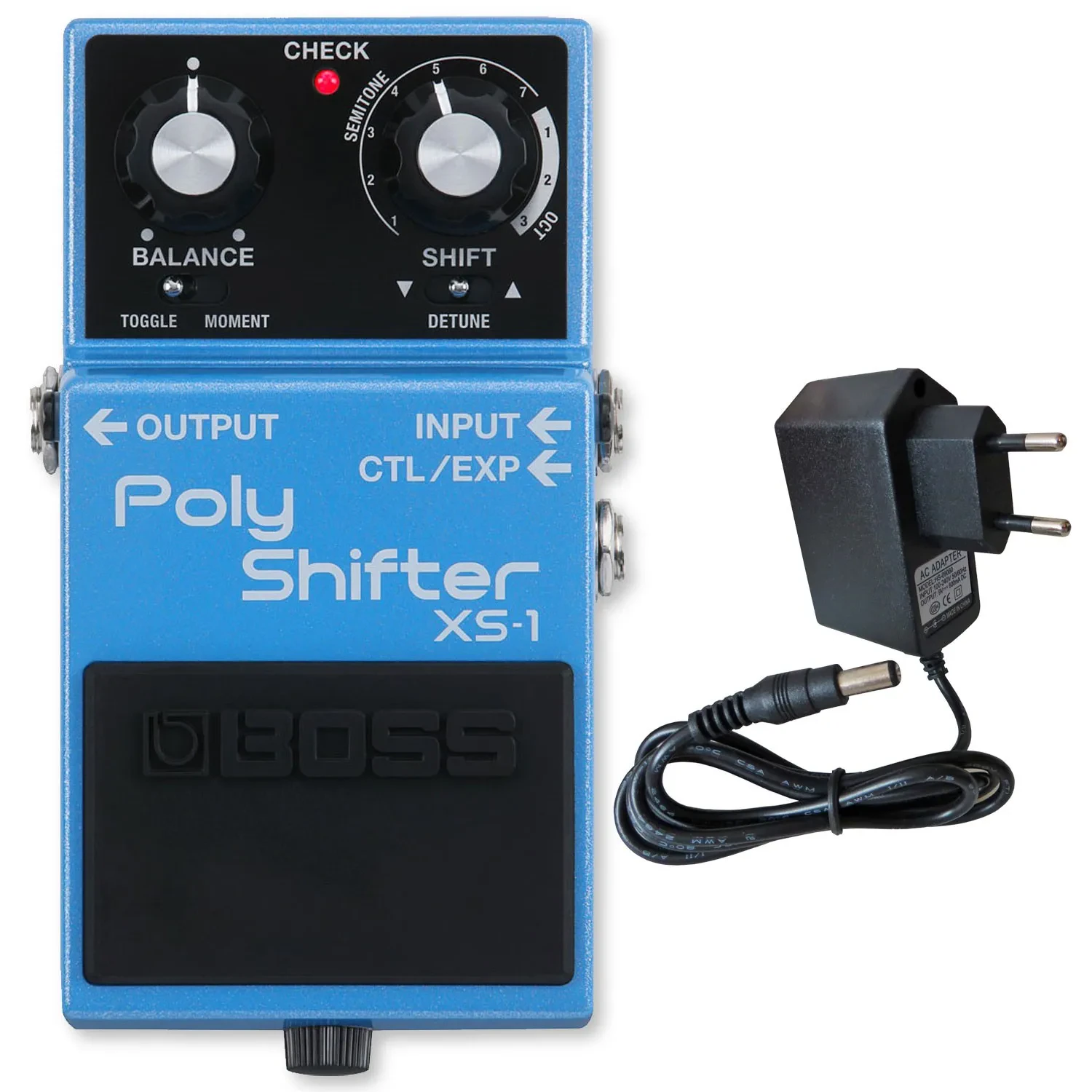 Педаль эффектов для электрогитары BOSS XS-1 Poly Shifter с блоком питания