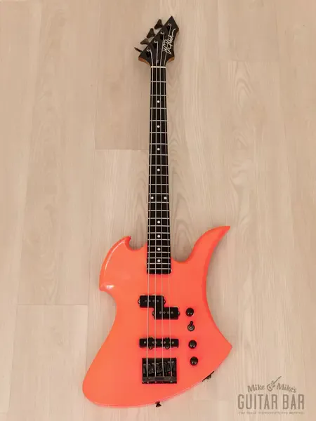 Бас-гитара B.C.Rich Mockingbird MB-857S Vintage PJ Bass Pink, Japan 1990