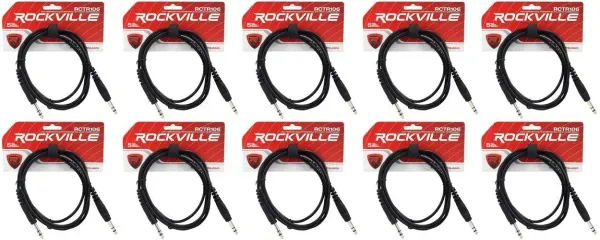 Коммутационный кабель Rockville RCTR106B Black 1.8 м (10 штук)