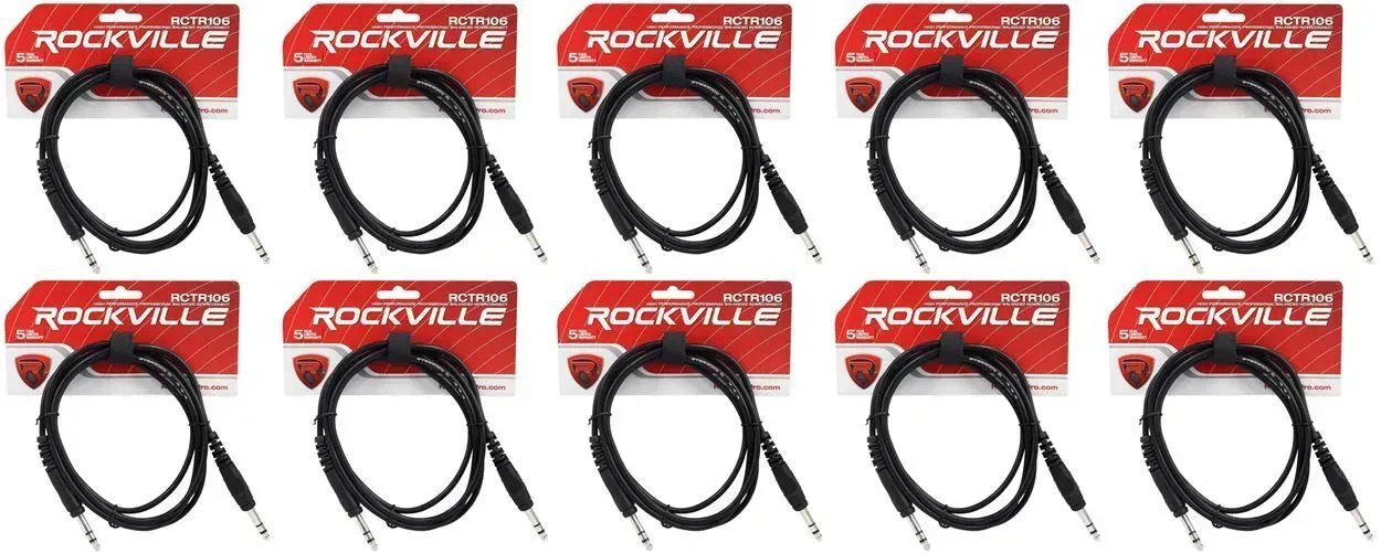 Коммутационный кабель Rockville RCTR106B Black 1.8 м (10 штук)