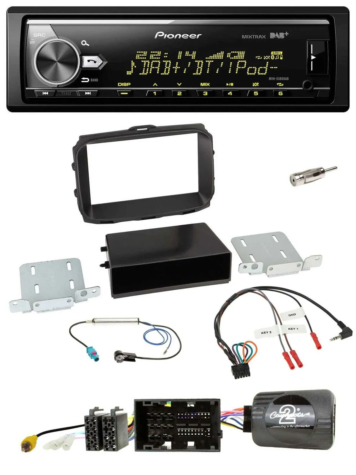 Автомагнитола для Alfa Romeo Giulietta (940) Pioneer Bluetooth, USB, DAB, поддержка управления с руля