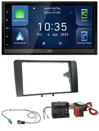JVC DAB Bluetooth MP3 USB 2DIN Autoradio für Audi A3 8P 2003-2012 Aktivsystem Qu