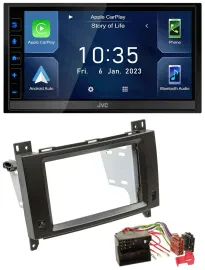 JVC DAB Bluetooth MP3 USB 2DIN Autoradio für Mercedes B- A-Klasse 04-12 schwarz