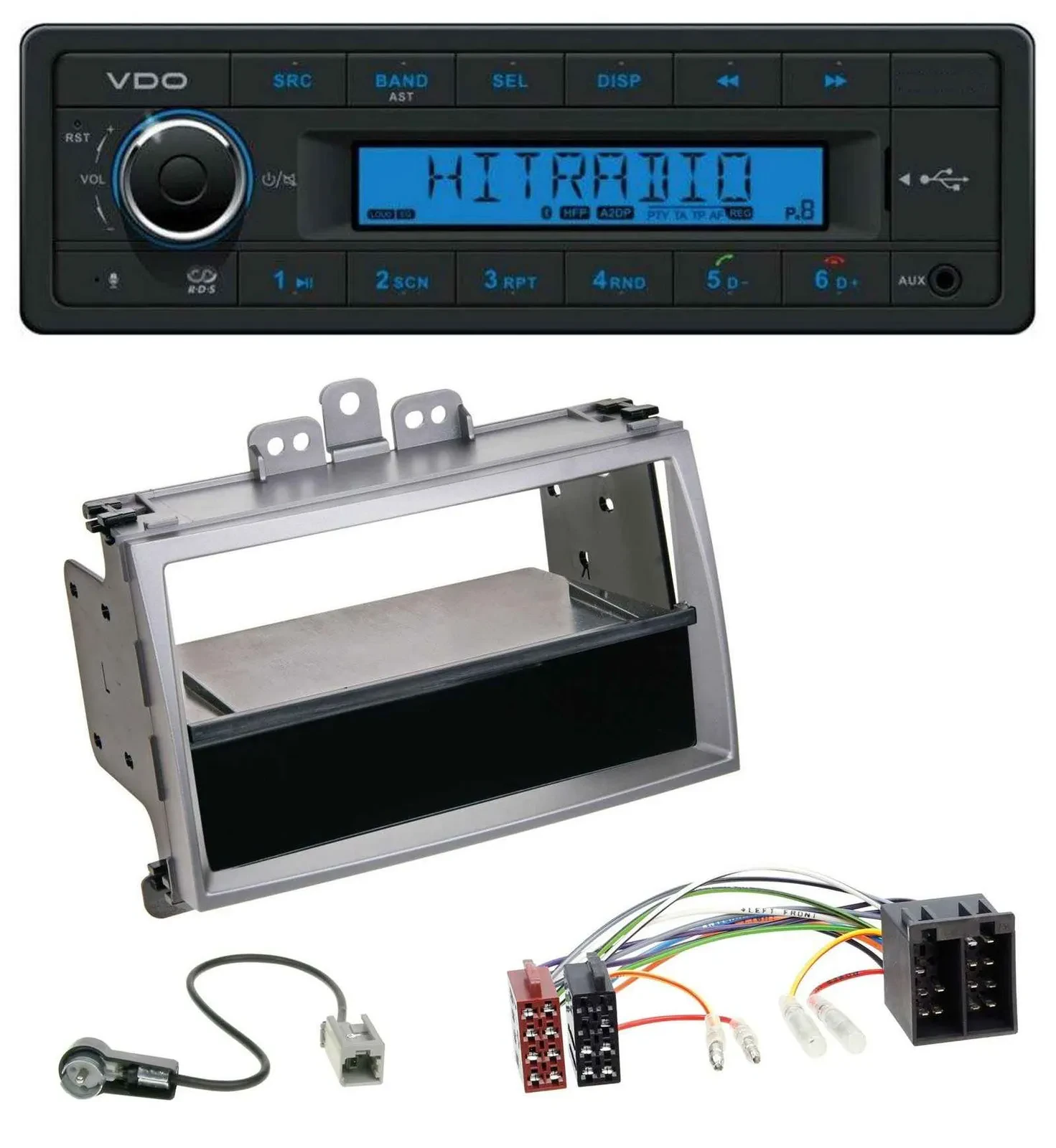VDO AUX Bluetooth USB MP3 Autoradio für Hyundai i20 (08-11) Ablagefach