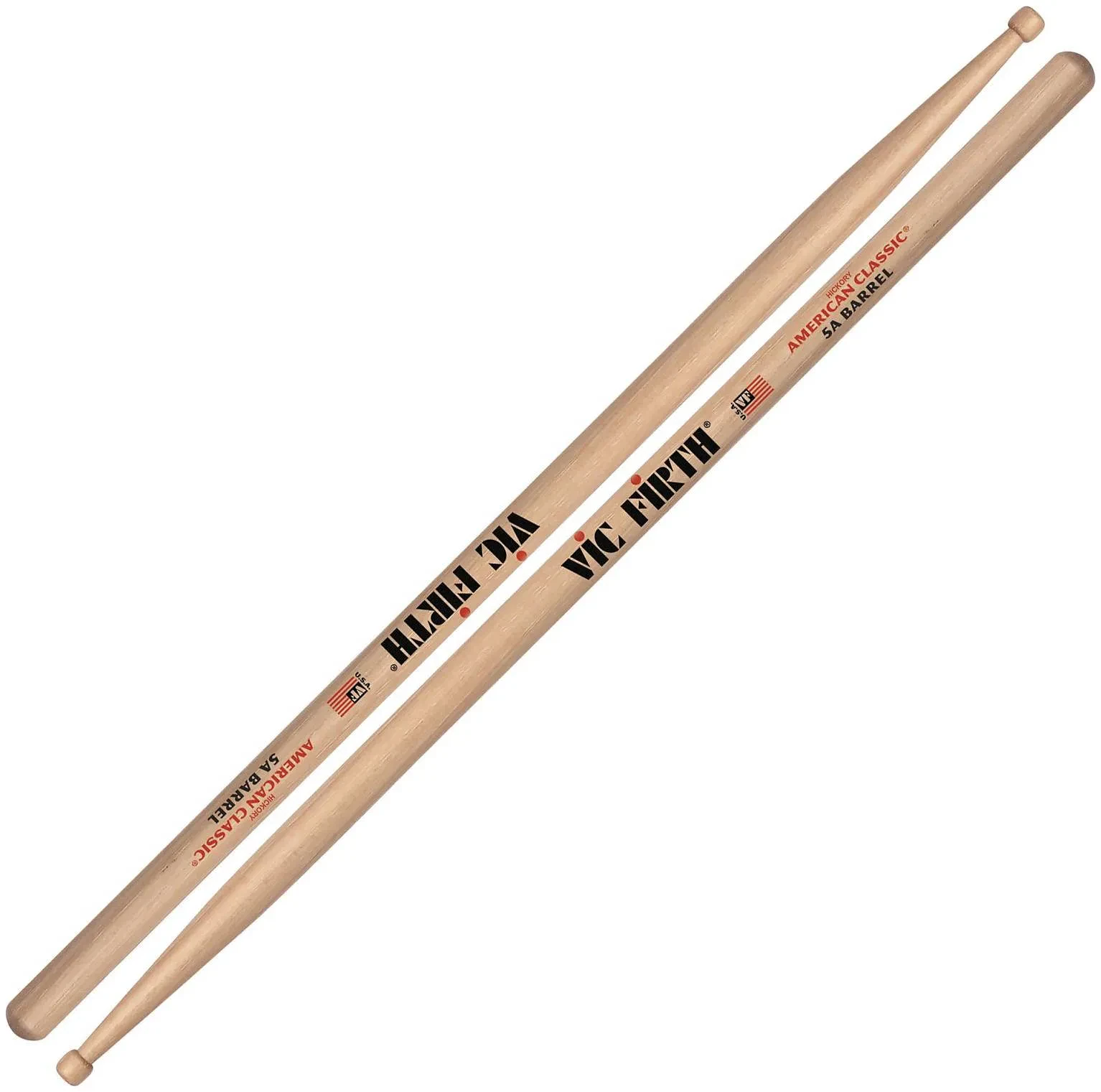 Барабанные палочки VIC FIRTH American Classic 5ABRL 5A, бочкообразный наконечник, орех