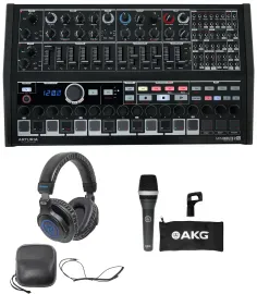 Arturia Minibrute 2S NOIR USB MIDI Analog Sequencer Synthesizer+Headphones
